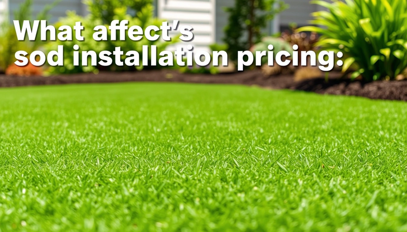 What affects sod installation pricing: yard size, removal, grading, and access What affects sod installation pricing: yard size, removal, grading, and access